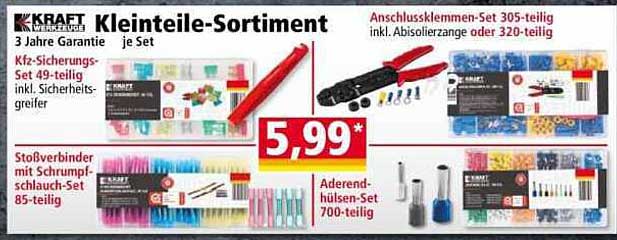 Kleinteile-Sortiment je Set