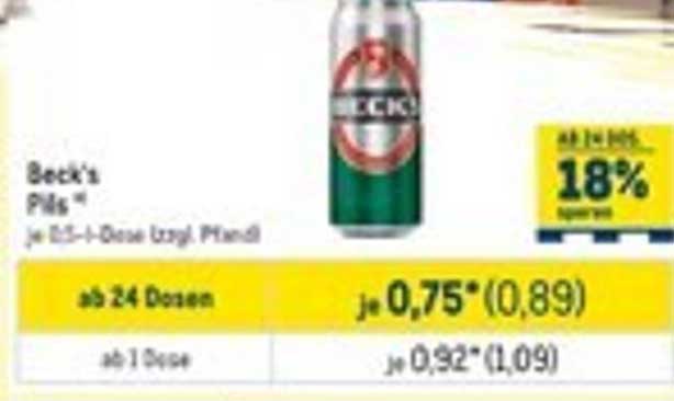 Beck's Pils – 24 Dosen zum Sonderpreis
