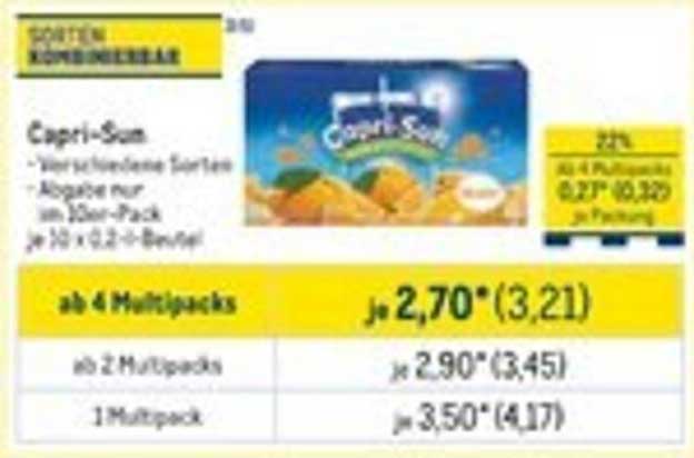 Capri-Sun – abwechslungsreiche Sorten im praktischen Pack