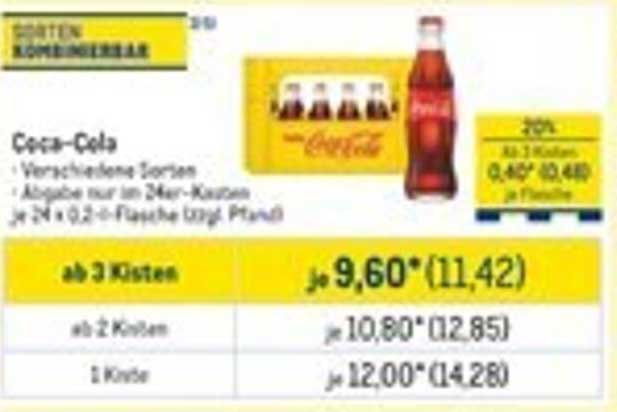 Coca-Cola - Verschiedene Sorten im Paket
