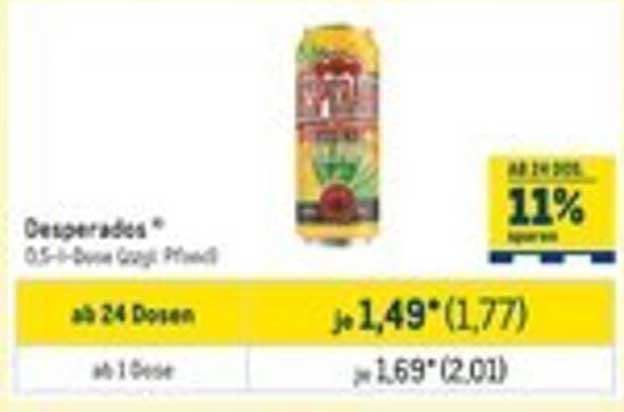 Desperados * 0,5 l Dose (ganz) - Ab 24 Dosen