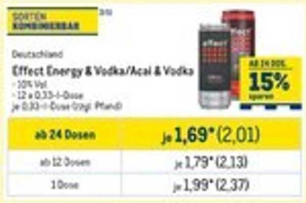 Effect Energy & Vodka/Acai & Vodka - 24 Dosen