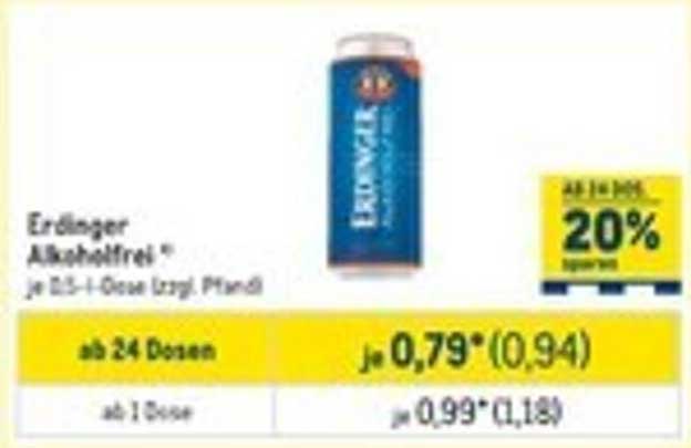 Erdinger Alkoholfrei - Ab 24 Dosen zum Sparpreis!