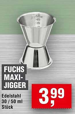 Fuchs Maxi-Jigger aus Edelstahl - 30/50 ml