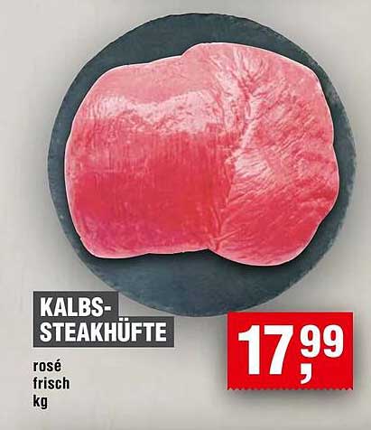 Kalbs-Steakhüfte - rosé frisch
