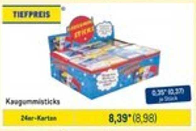 Kaugummisticks 2er-Karton