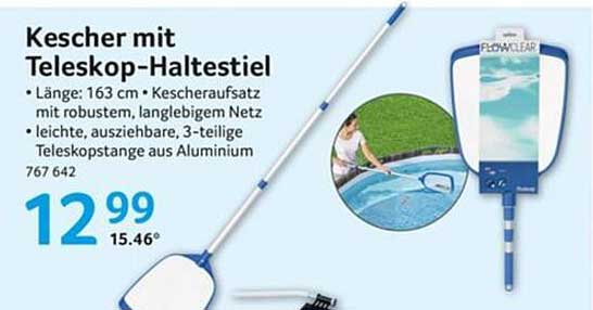 Kescher mit Teleskop-Haltestiel