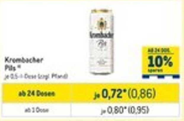 Krombacher Pils – Erfrischender Genuss in Dosen