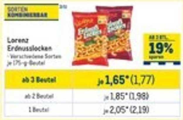 Lorenz Erdnusslocken - verschiedene Sorten je 175-g-Beutel