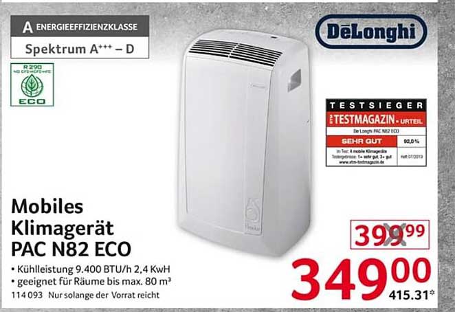Mobiles Klimagerät PAC N82 ECO von DeLonghi