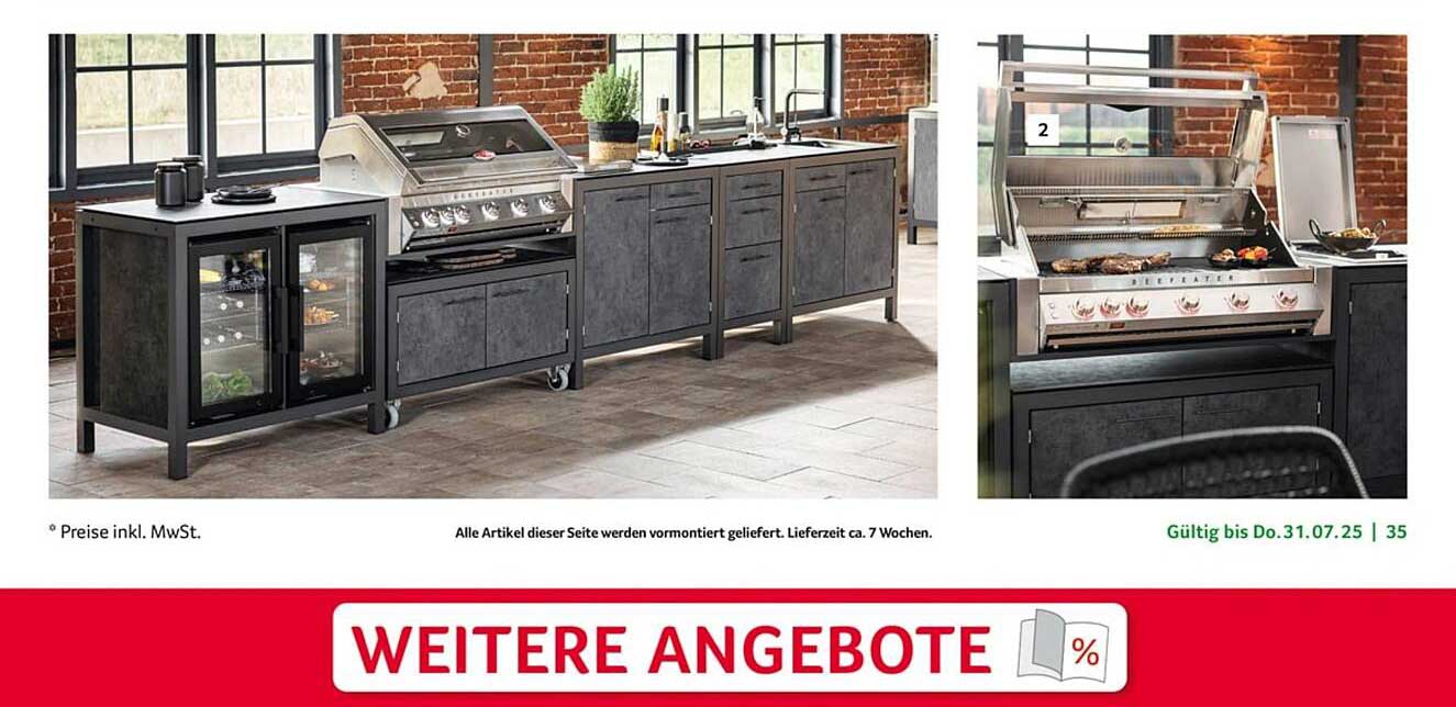 Moderne Grill- und Küchen Kombination für den perfekten BBQ-Sommer