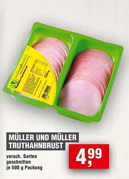 Müller und Müller Truthahnbrust - versc. Sorten, je 500 g Packung