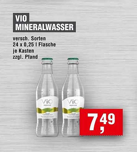 VIO MINERALWASSER - 24 x 0,25 l Flasche