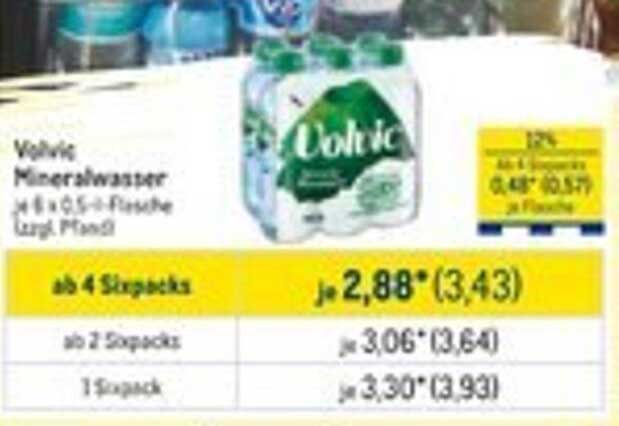 Volvic Mineralwasser 6er Pack (0,5 l Flasche) - jetzt zugreifen!