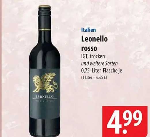 Italien Italo Chardonnay Oder Merlot Igt, Trocken Und Weitere Sorten 0 ...