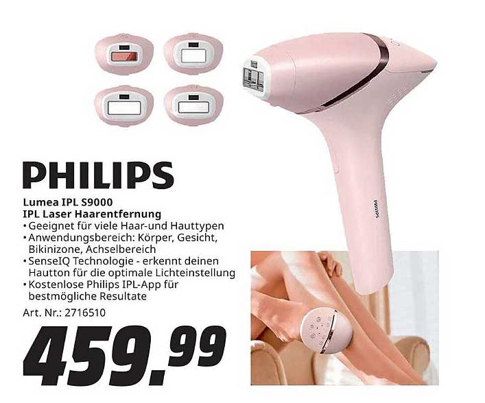 PHILIPS Lumea IPL S9000 IPL Laser Haarentfernung