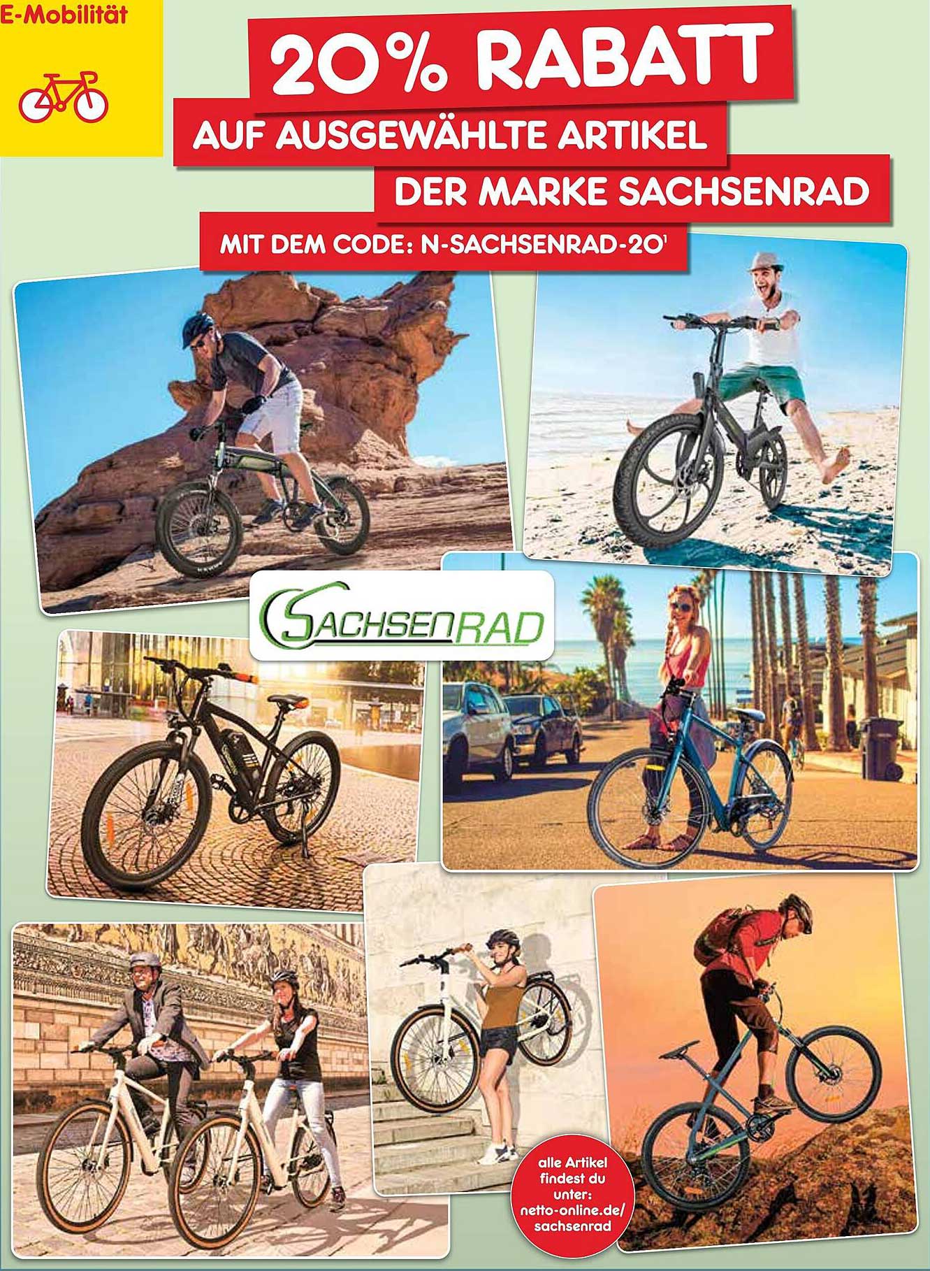 20% Rabatt auf ausgewählte Artikel der Marke Sachsenrad