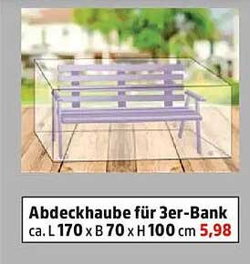 Abdeckhaube für 3er-Bank