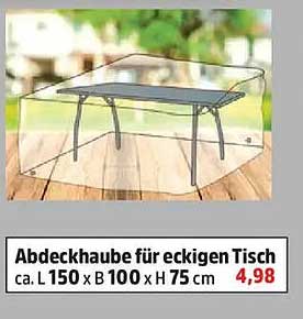 Abdeckhaube für eckigen Tisch