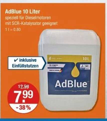 AdBlue 10 Liter - Speziell für Dieselmotore