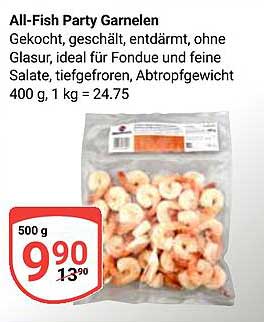 All-Fish Party Garnelen - 500 g für 9,90 € (statt 13,90 €)