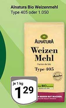 Alnatura Bio Weizenmehl Type 405 oder 1.050