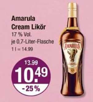Amarula Cream Likör 0,7-Liter-Flasche