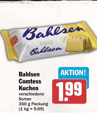 Bahlsen Comtess Kuchen verschiedene Sorten 350 g