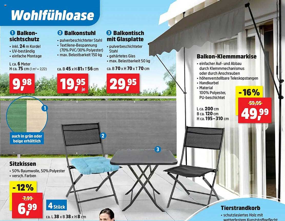 Balkon-Klemmmarkise - für den perfekten Sonnenschutz