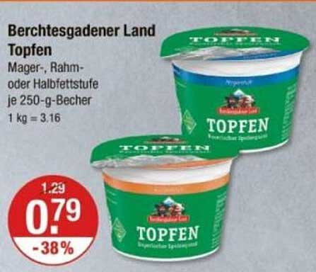 Berchtesgadener Land Topfen – Mager- oder Rahmstufe 250-g-Becher