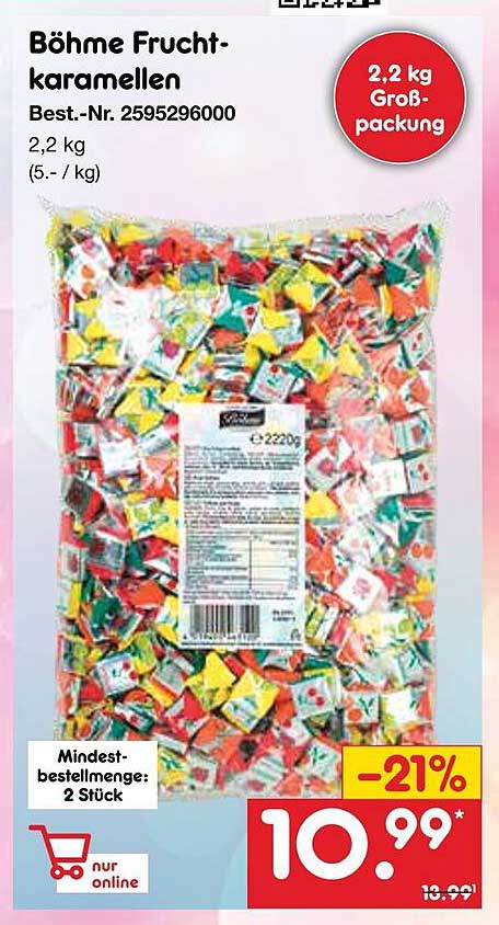 Böhme Fruchtkaramellen 2,2 kg Großpackung