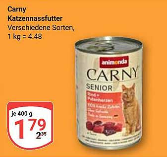 Carny Katzennassfutter Verschiedene Sorten, 1 kg = 4,48