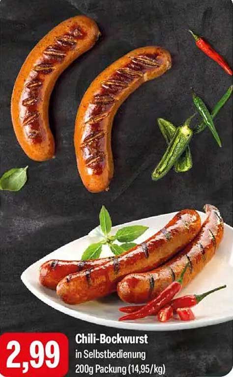 Chili-Bockwurst in Selbstbedienung