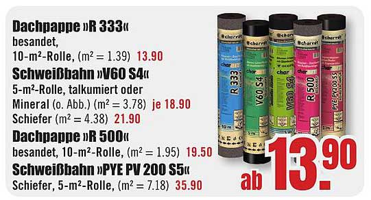 Dachpappe »R 333« besandet, 10-m² Rolle