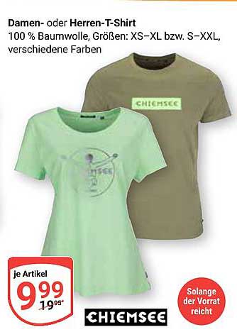 Damen- oder Herren-T-Shirt von Chiemsee