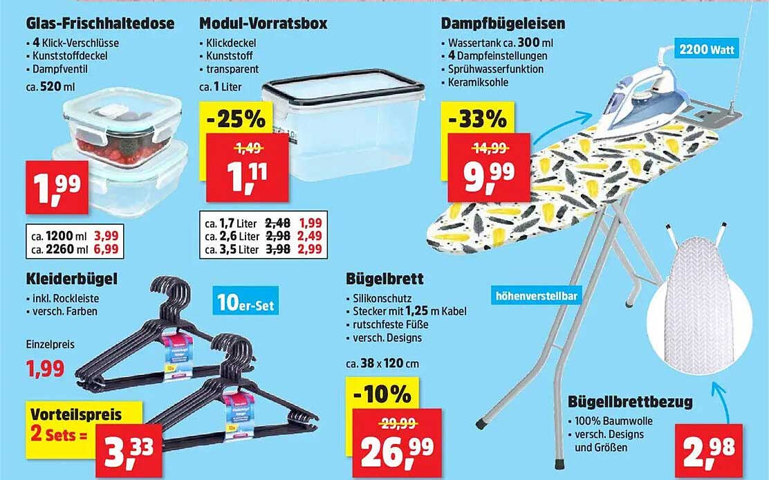 Dampf bügeleisen 2200 Watt - Ideal für müheloses Bügeln
