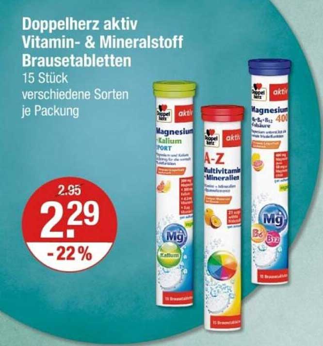 Doppelherz aktiv Vitamin- & Mineralstoff Brausetabletten 15 Stück