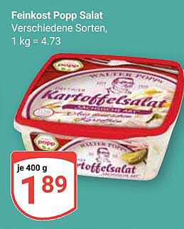 Feinkost Popp Salat - Verschiedene Sorten, 400 g