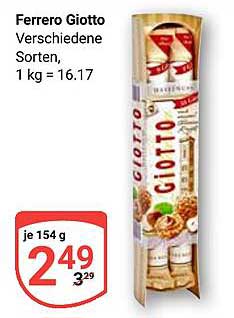 Ferrero Giotto - Verschiedene Sorten, 154 g