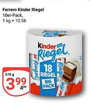 Ferrero Kinder Riegel 18er-Pack