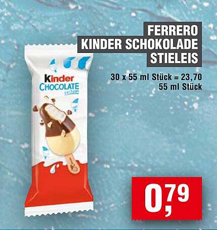 FERRERO KINDER SCHOKOLADE STIELEIS