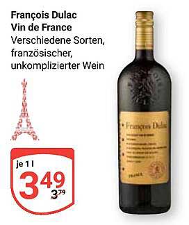François Dulac Vin de France - Verschiedene Sorten, französischer, unkomplizierter Wein