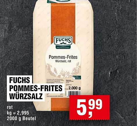 Fuchs Pommes-Frites Würzsalz 2.000 g