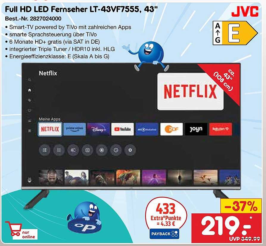 Full HD LED Fernseher LT-43VF7555S, 43"