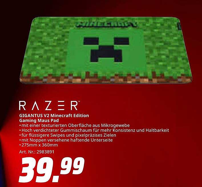GIGANTUS V2 Minecraft Edition Gaming Maus Pad
