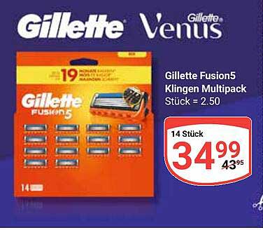 Gillette Fusion5 Klingen Multipack - 14 Stück