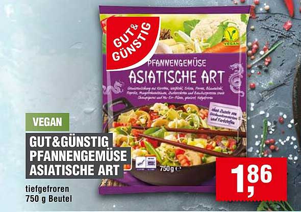 GUT&GENÜGSTIG PFANNENGEMÜSE ASIATISCHE ART - 750 g