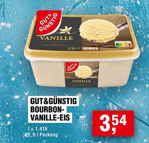 Gut&Günstig Bourbon-Vanille-Eis 2,5 l