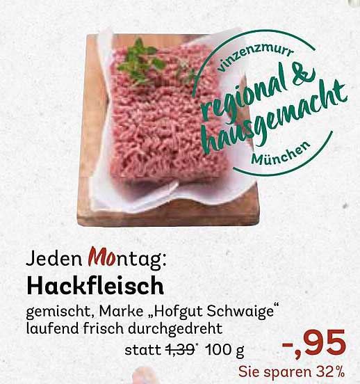 Hackfleisch gemischt, Marke „Hofgut Schwaige“
