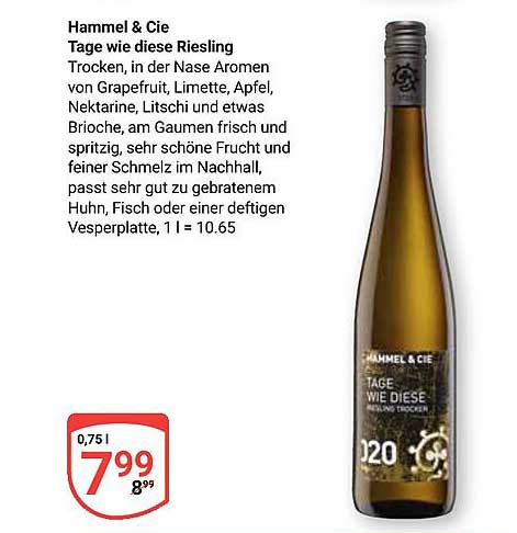 Hammel & Cie Tage wie diese Riesling